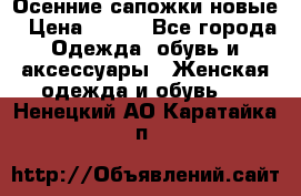 Осенние сапожки новые › Цена ­ 600 - Все города Одежда, обувь и аксессуары » Женская одежда и обувь   . Ненецкий АО,Каратайка п.